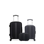 HERO HERO - LOT DE 3 - Valises cabine, cabine XXS et vanity LIPARI. Coloris disponibles : Rose, Bleu, Gris, Beige, Noir