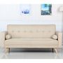 Voir la diapositive 2 : Paris Prix Canapé Convertible 3 Places Scandinave  Navya  Beige