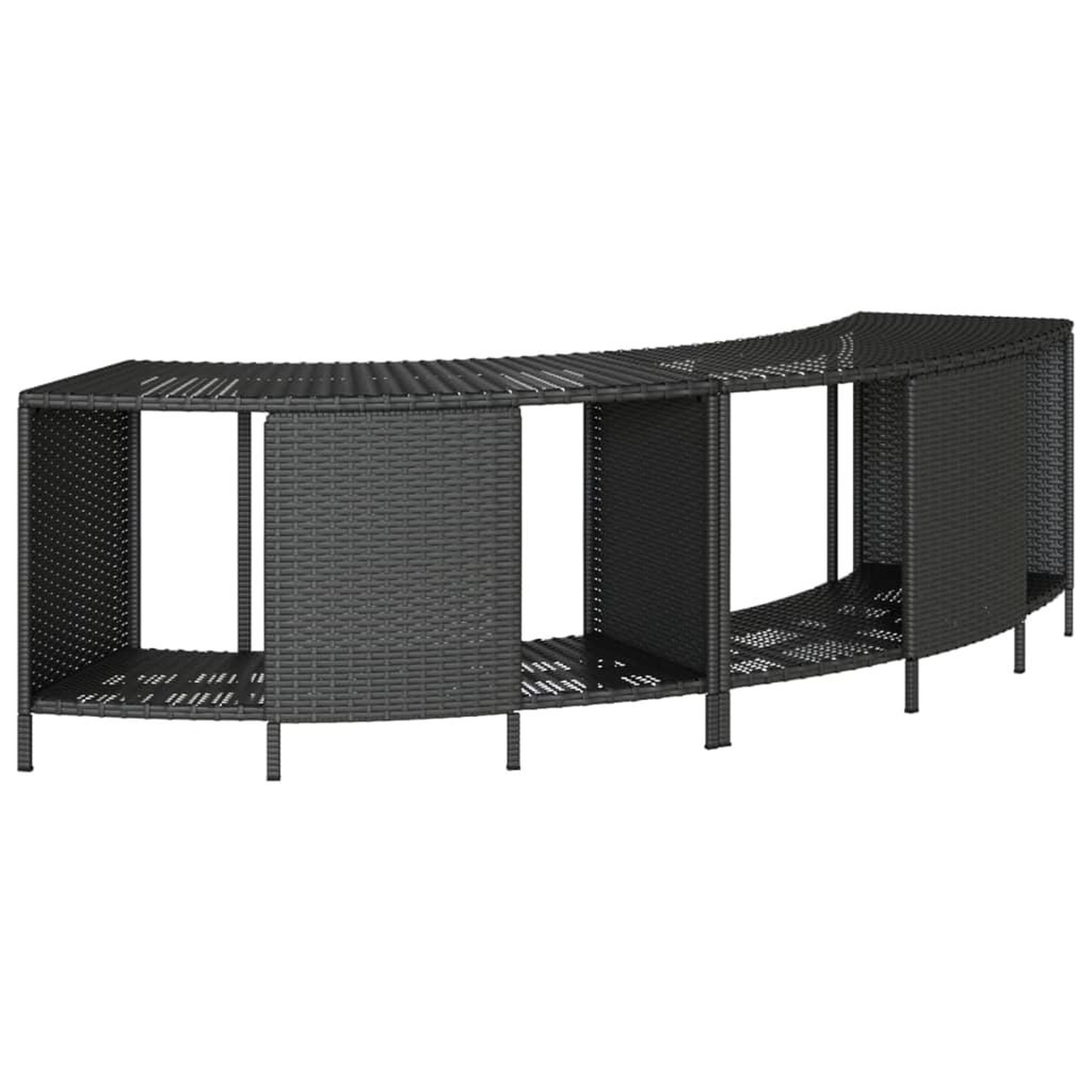 Voir la diapositive 2 : VIDAXL Etageres de rangement pour spa 2 pcs noir resine tressee