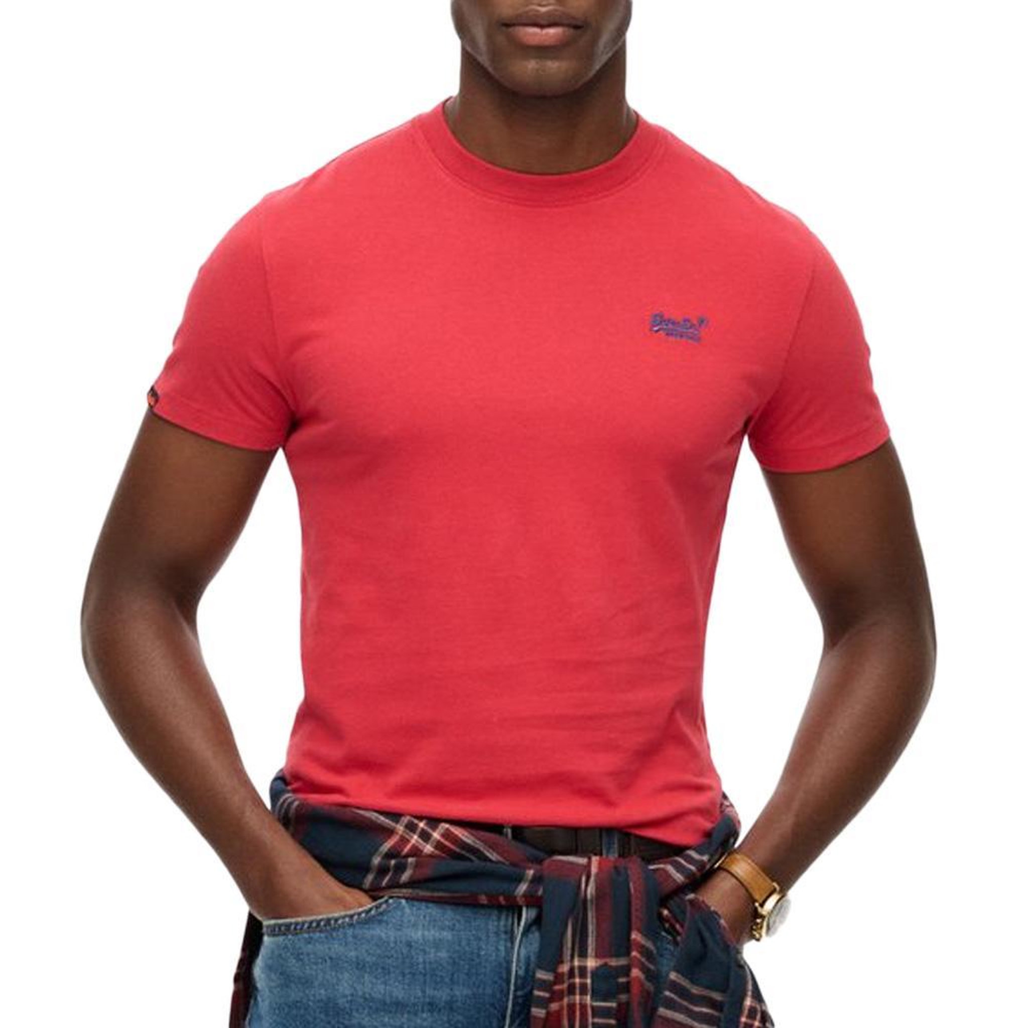 SUPERDRY T-Shirt Rouge Homme Superdry Essentials. Coloris disponibles : Rouge