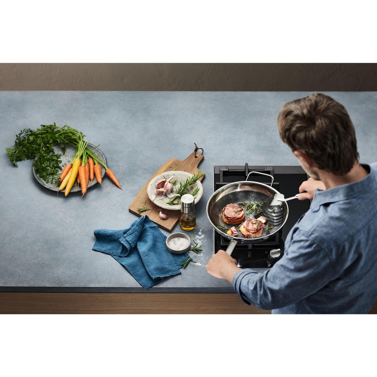 WMF Wok en inox 28cm acier - 1756486411