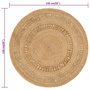 Voir la diapositive 6 : VIDAXL Tapis Jute tresse a la main 150 cm Rond