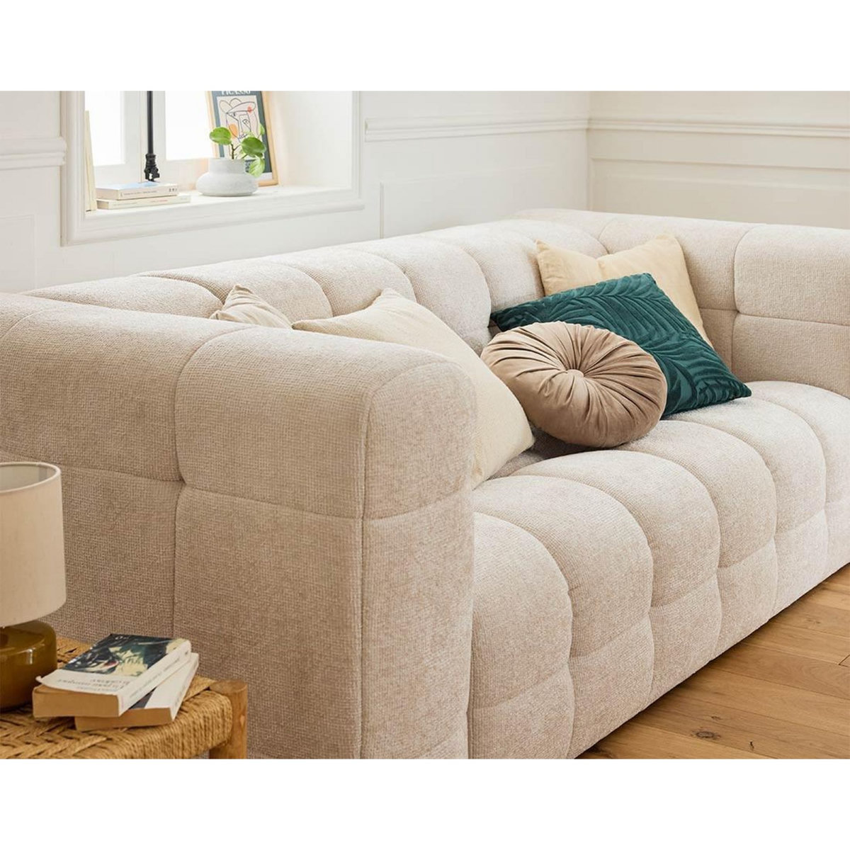 LISA DESIGN Suzano - canapé 3 places - en tissu texturé