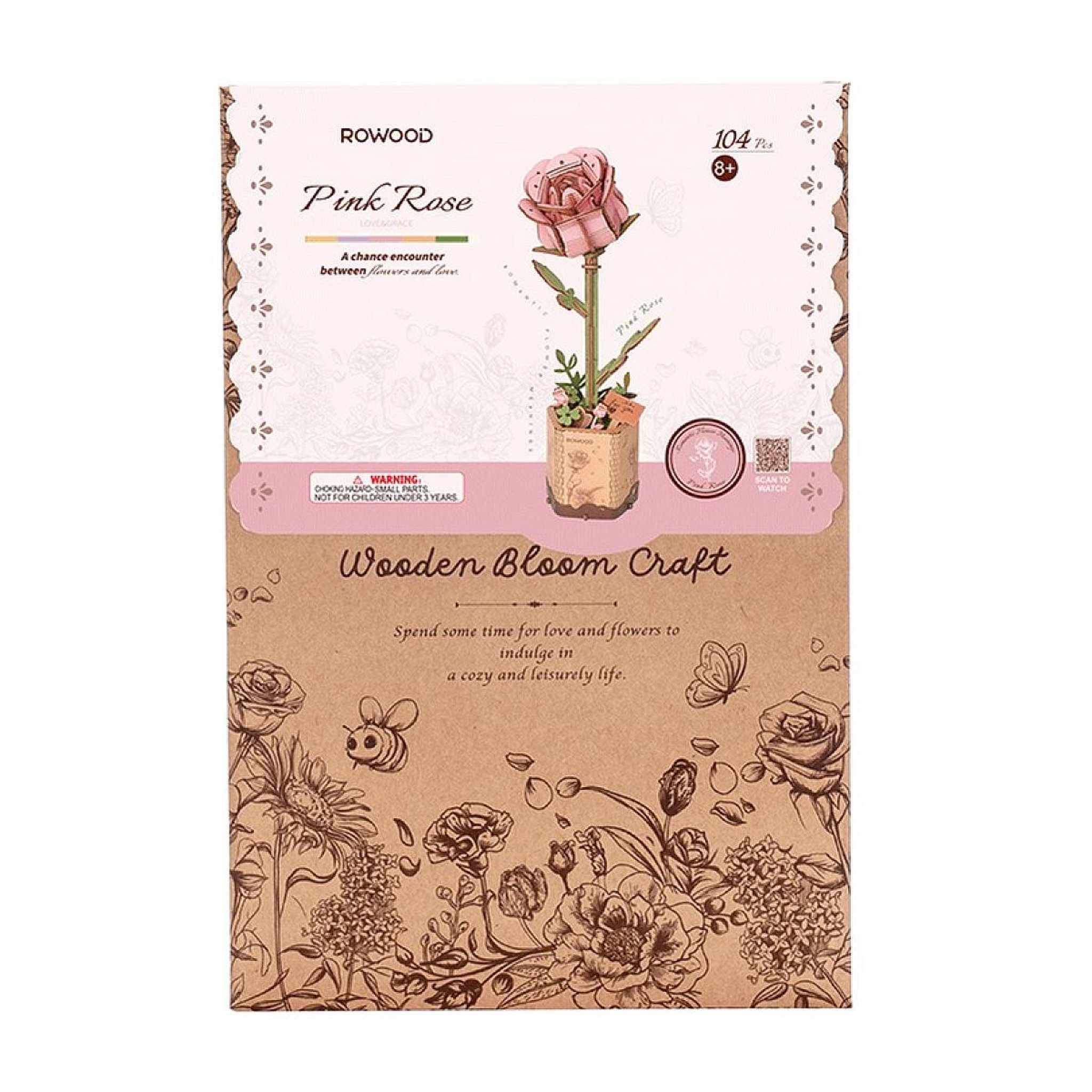 Voir la diapositive 2 : ROBOTIME Wooden Bloom Craft: La rose
