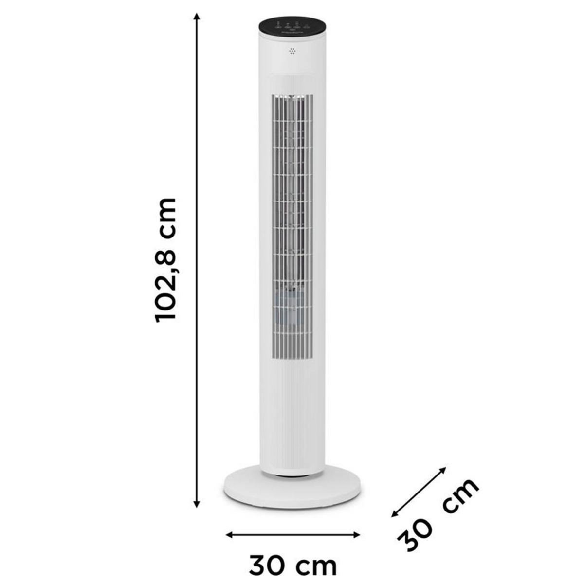 ROWENTA Ventilateur colonne 102cm 40w 3 vitesses blanc - vu6871f0
