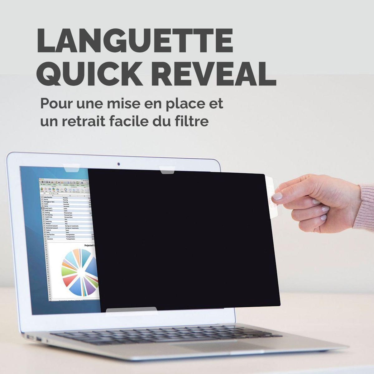 Fellowes Filtre de confidentialité de confidentialité écran15'6 pouces 16/9