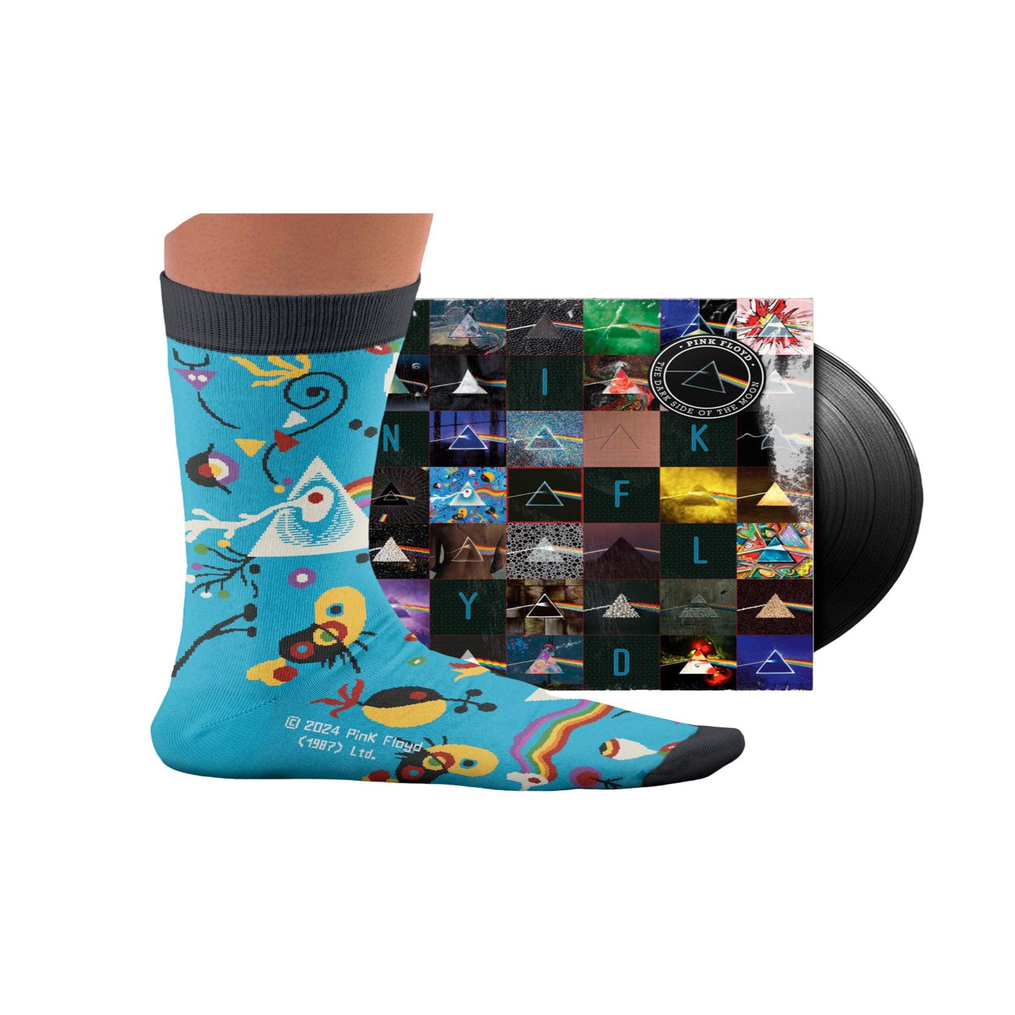 Voir la diapositive 2 : SOCK AFFAIRS Chaussettes pink floyd, dark side of the moon, bleues