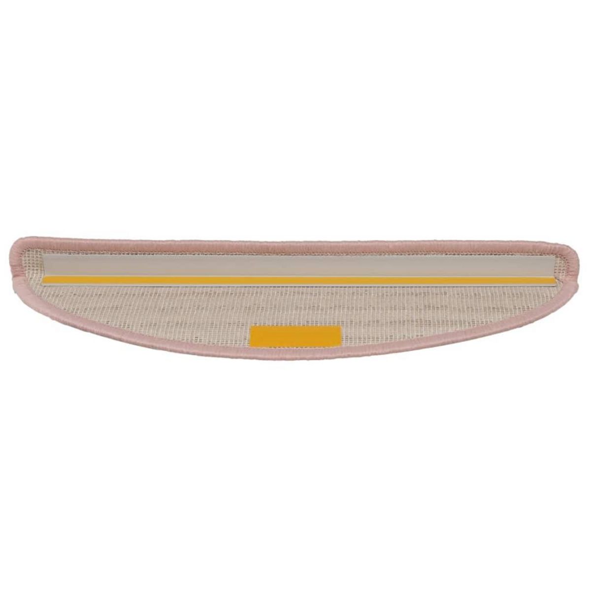 VIDAXL Tapis de marches d'escalier 15 pcs Rose clair 56x17x3 cm