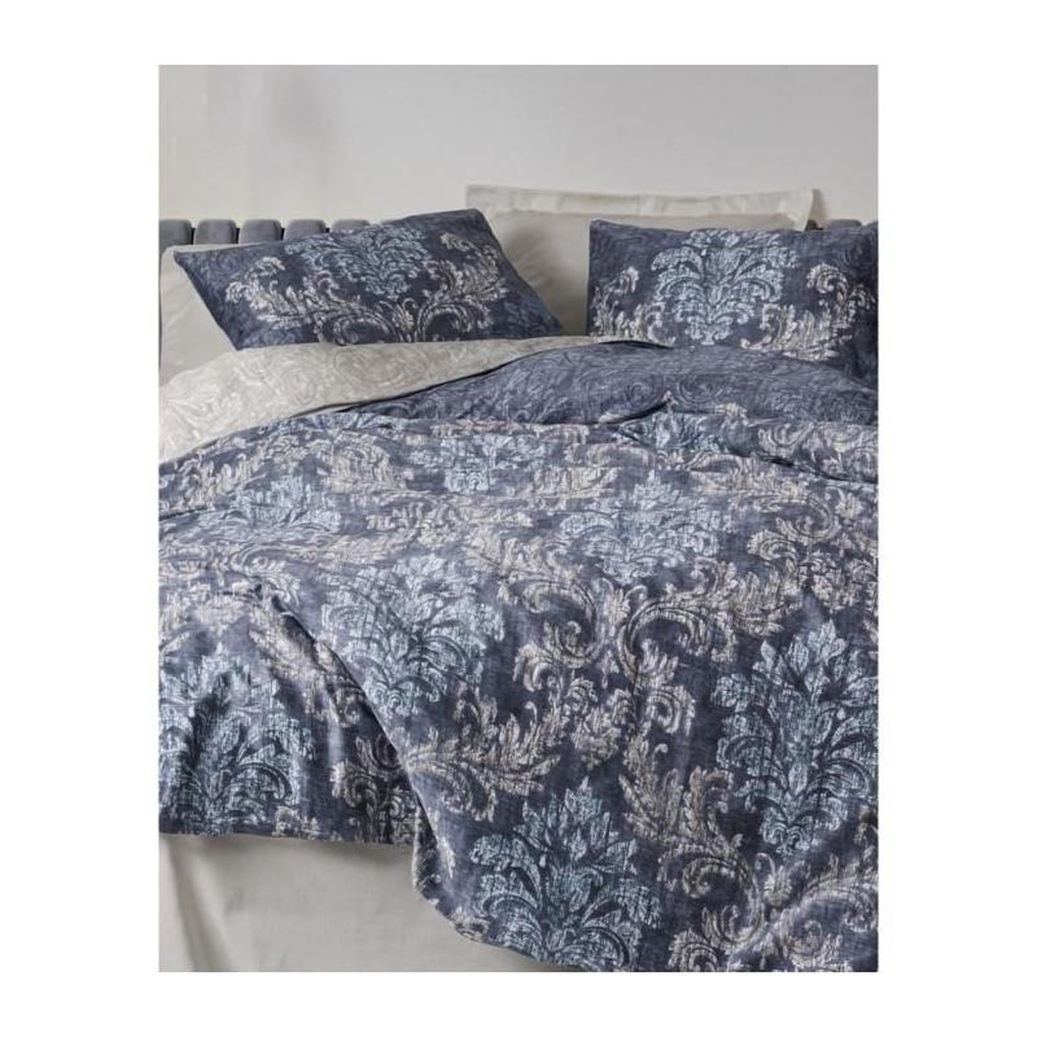Voir la diapositive 4 : GENERIQUE Parure de lit - 129CTN63972 - 1 housse de couette 220 x 240 cm + 2 taies d'oreiller 60 x 60 cm - Satiné 100% coton - Beige