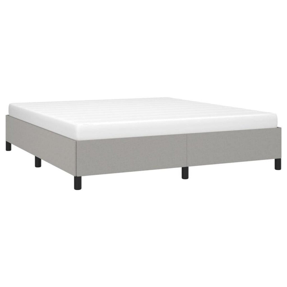 VIDAXL Cadre de lit sans matelas gris clair 180x200 cm tissu