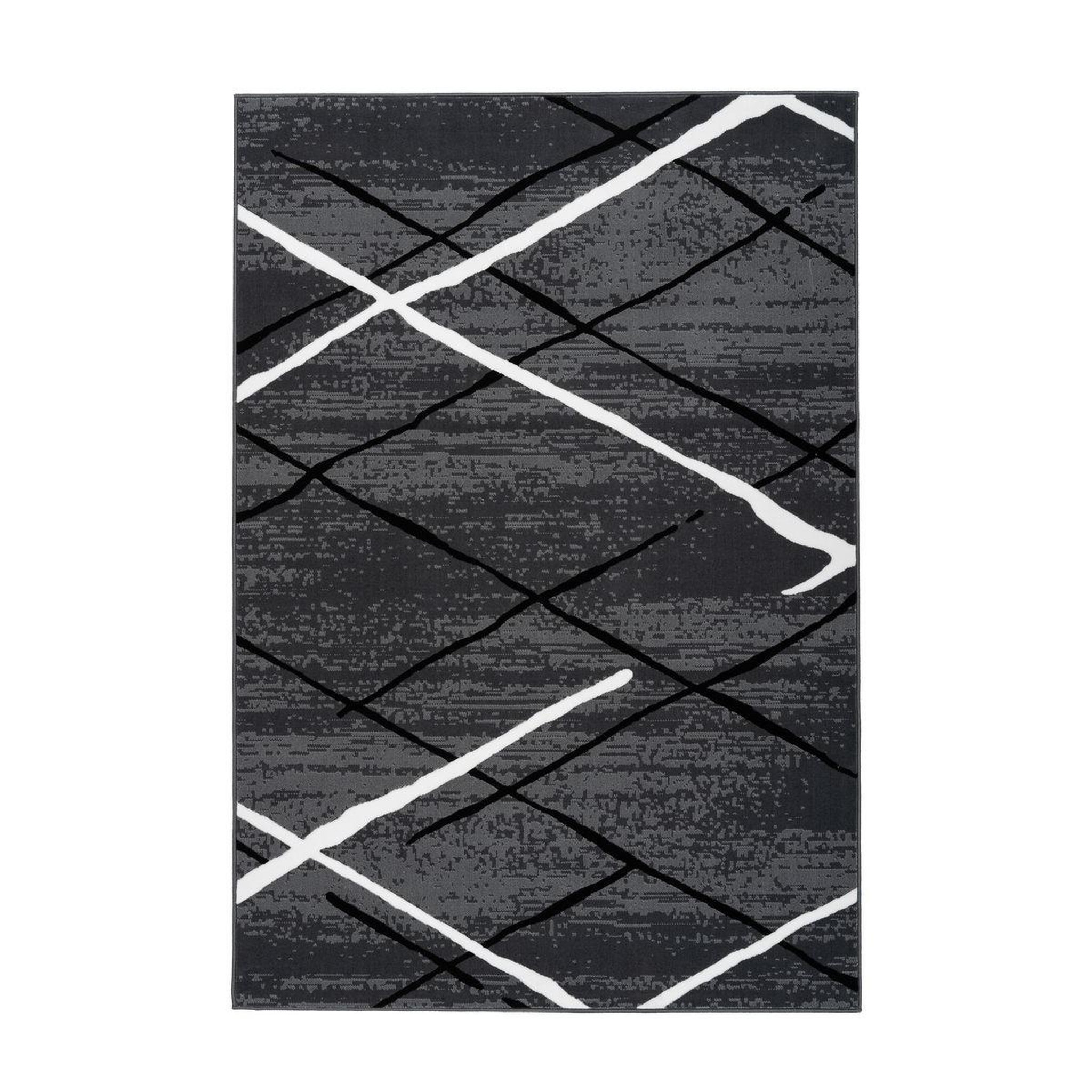Voir la diapositive 1 : Paris Prix Tapis Rayures à Poils Courts  Vancouver I  Gris