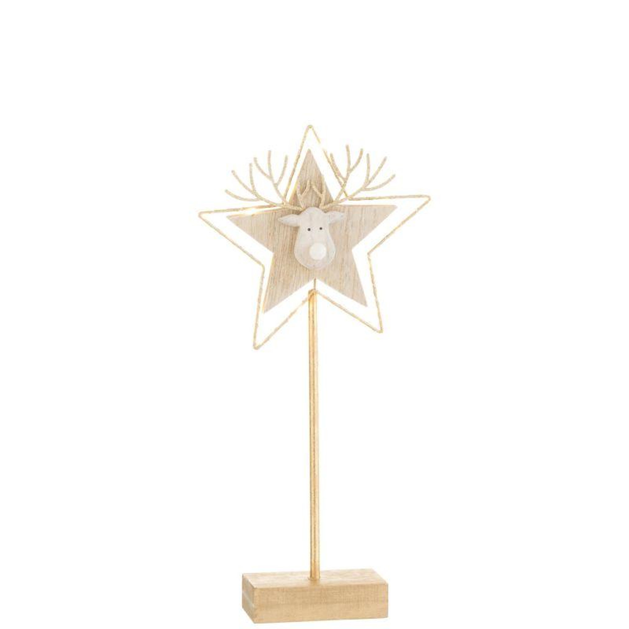 Voir la diapositive 1 : Paris Prix Décoration de Noël à LED  Renne Étoilé  43cm Or