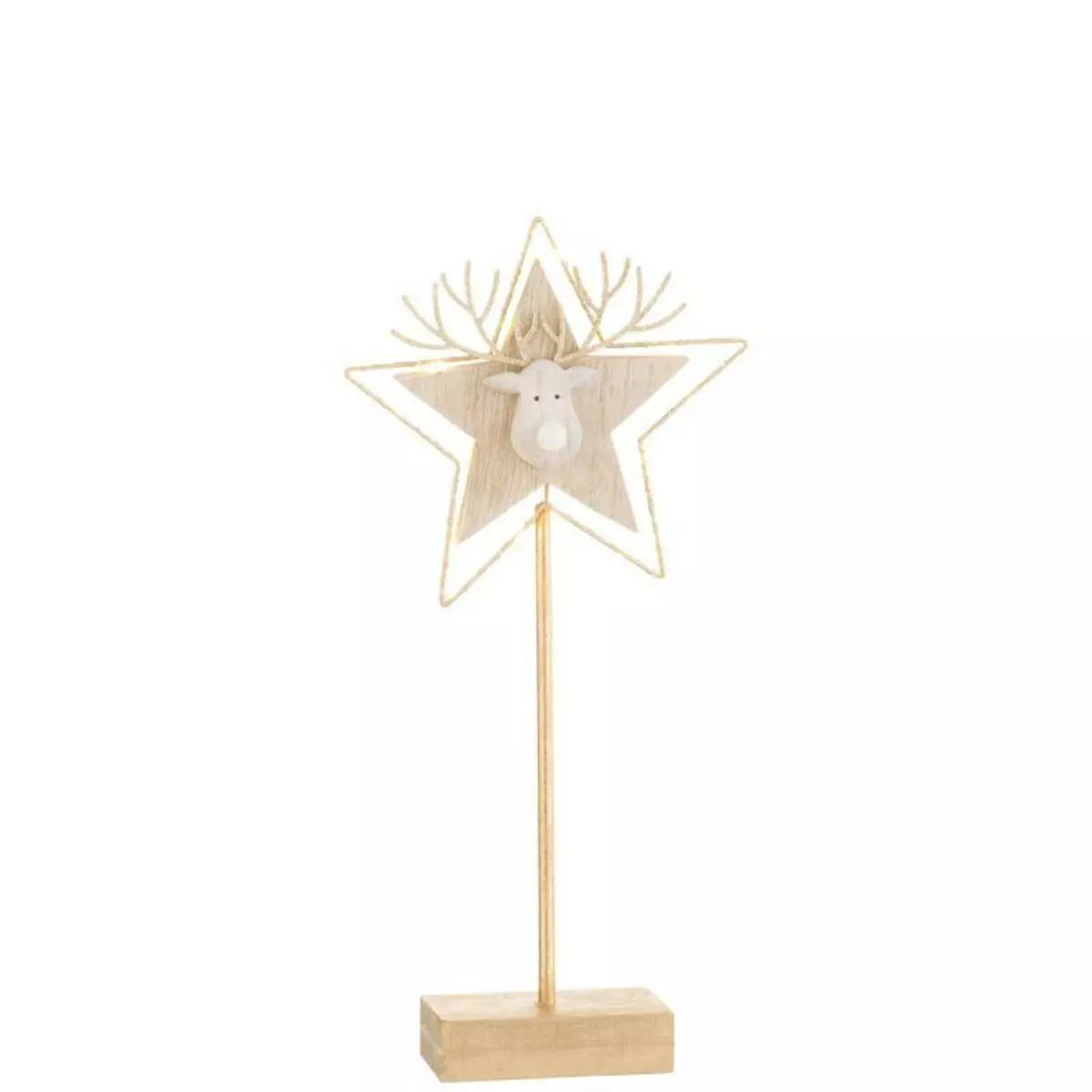 Paris Prix Décoration de Noël à LED  Renne Étoilé  43cm Or