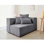 Voir la diapositive 1 : LISA DESIGN Colombine - module d'assise droit - en velours côtelé grosses côtes