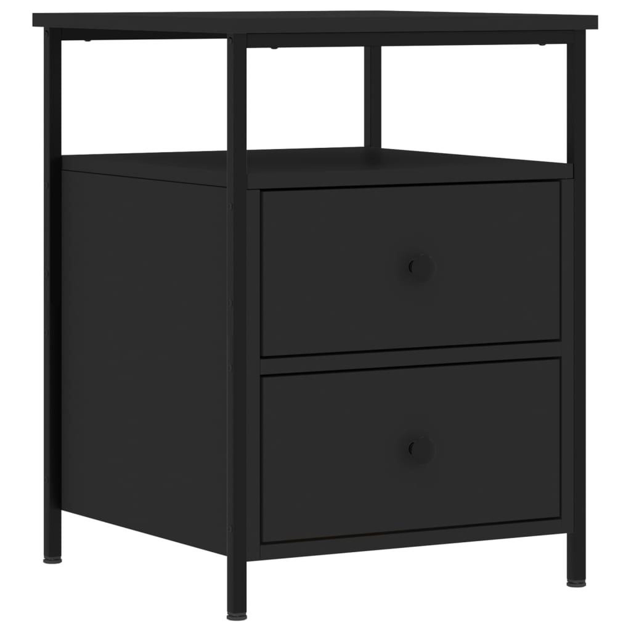 Voir la diapositive 5 : VIDAXL Tables de chevet 2 pcs noir 44x45x60 cm bois d'ingenierie