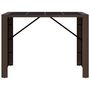Voir la diapositive 3 : VIDAXL Table de bar et dessus en verre marron 145x80x110 cm poly rotin