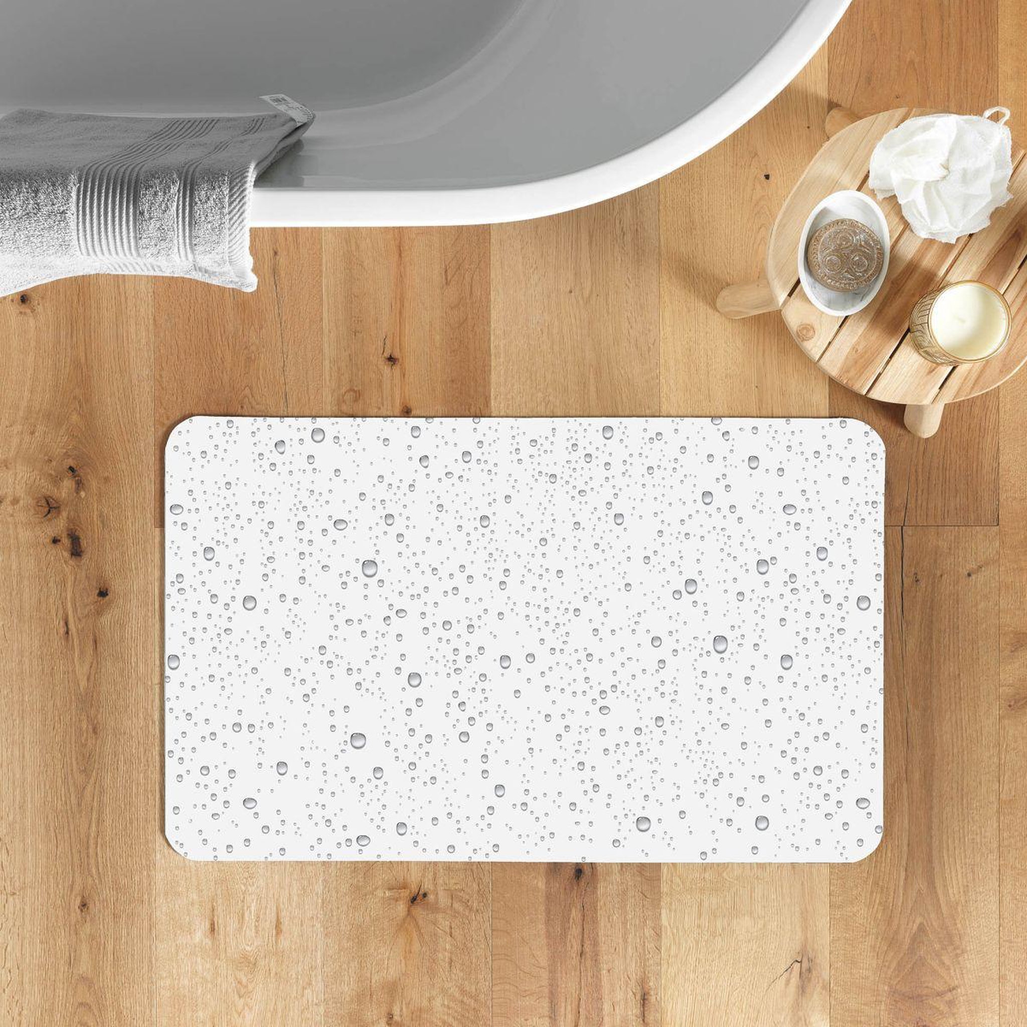 Voir la diapositive 4 : Douceur d'Intérieur Tapis de bain ultra-absorbant  splash  50x80cm gris