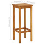Voir la diapositive 6 : VIDAXL Ensemble de bar de balcon 3 pcs Bois d'acacia solide