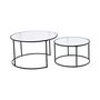 Voir la diapositive 4 : Paris Prix Lot de 2 Tables Basses Gigognes  Twin  79cm Noir