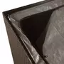 VIDAXL Boîte de stockage de jardin marron 150x100x100cm Resine tressee
