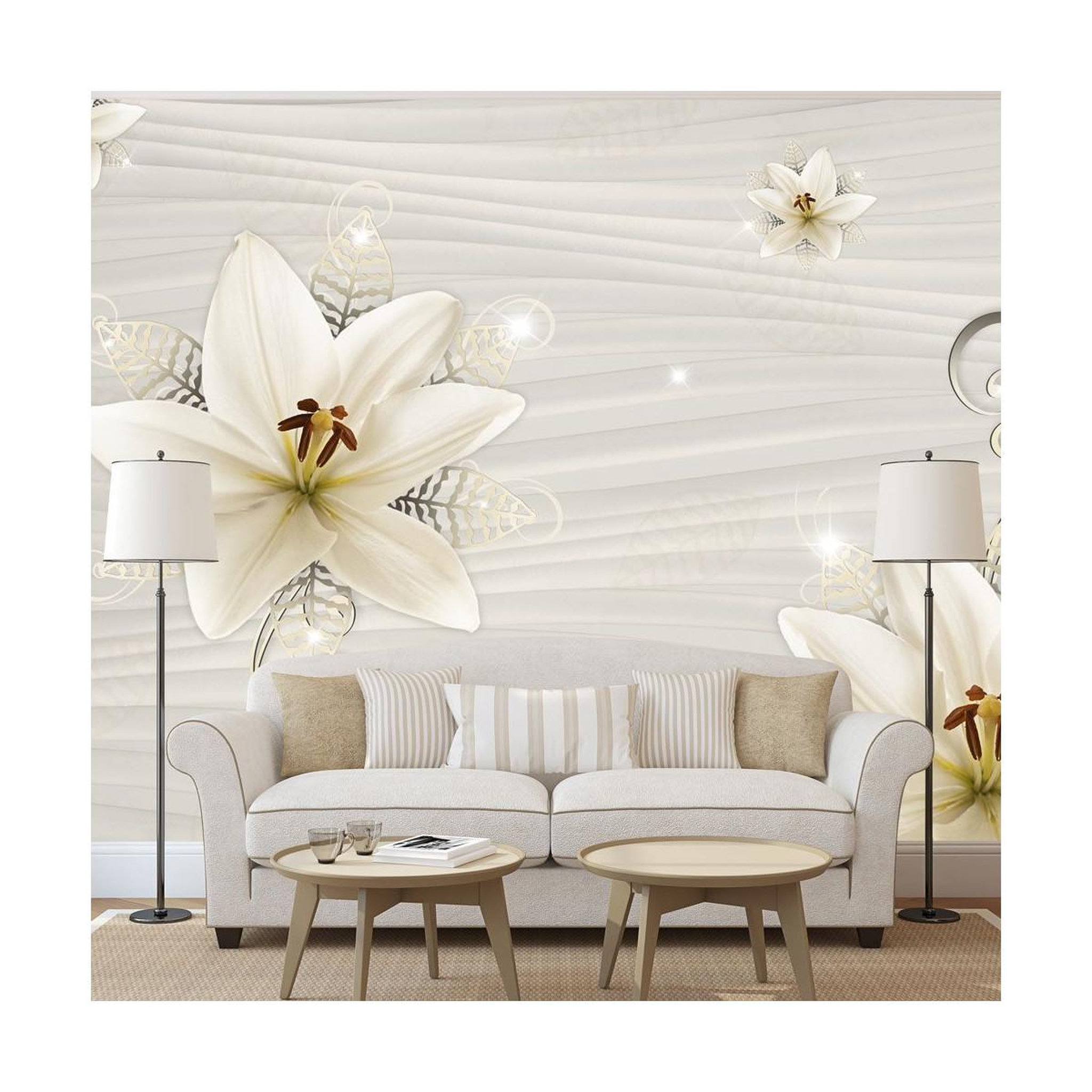Voir la diapositive 1 : Paris Prix Papier Peint  Creamy Illusion