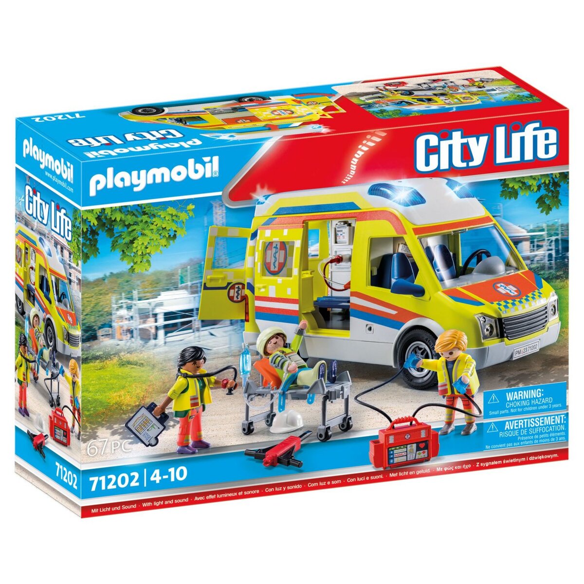 PLAYMOBIL 71202 Ambulance avec effets lumineux sonores pas cher 