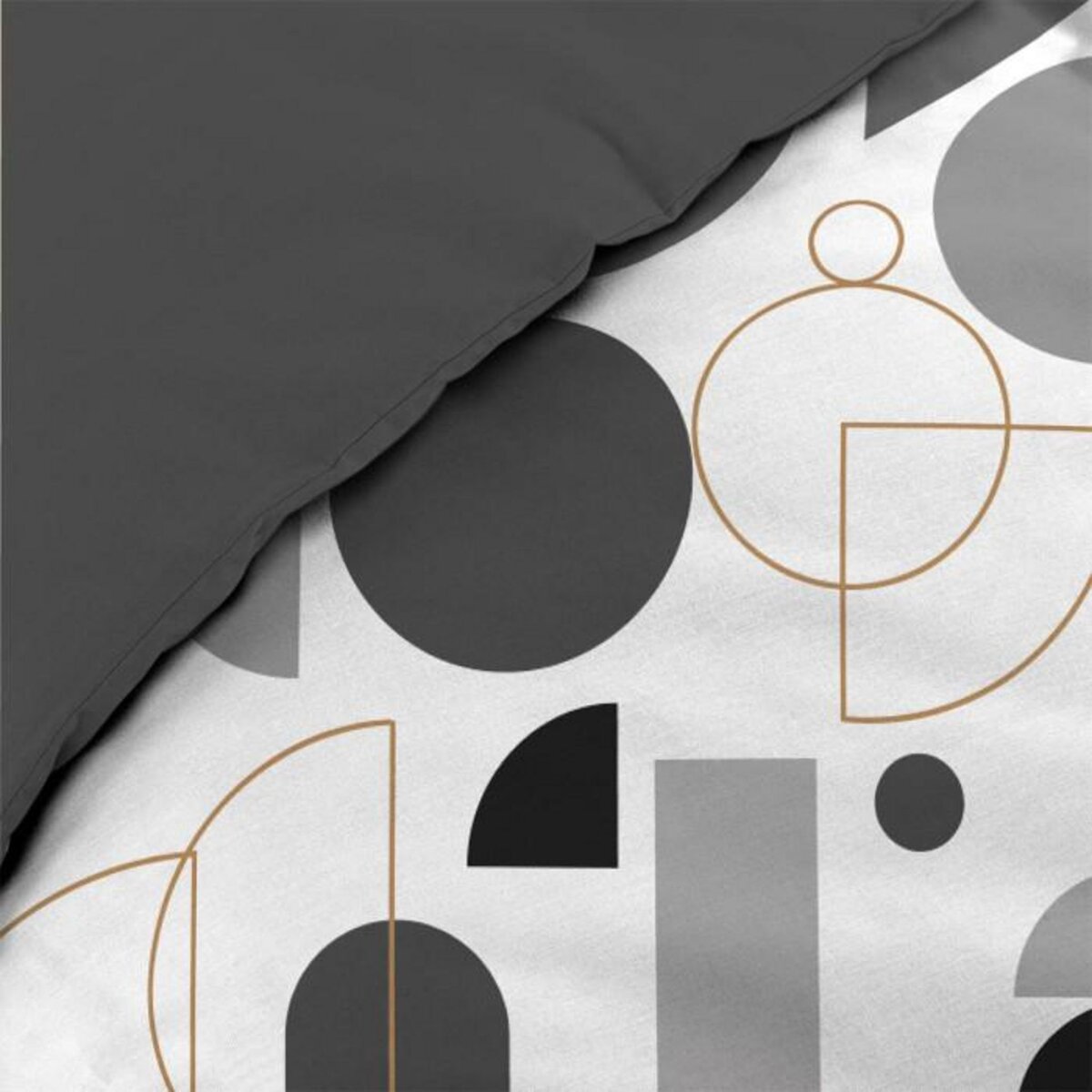 Paris Prix Parure de Lit 3 Pièces  Chilipop  260x240cm Noir