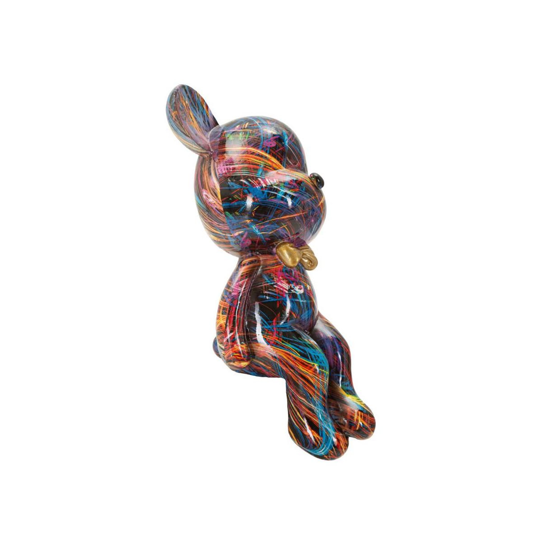 Voir la diapositive 2 : Paris Prix Ourson nœud pap en résine  psyco  25cm multicolore