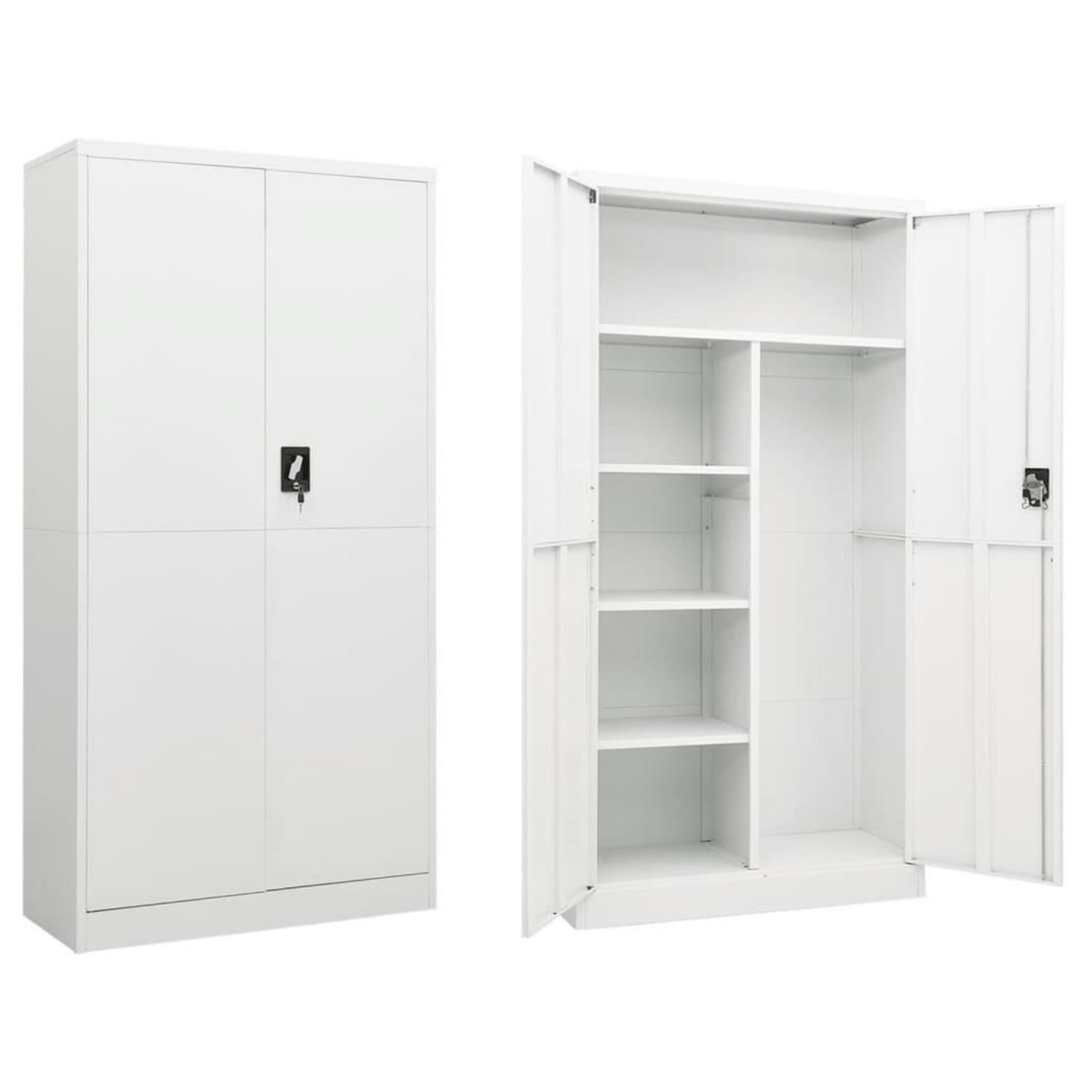 VIDAXL Armoire a casiers Blanc 90x40x180 cm Acier