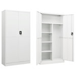 VIDAXL Armoire a casiers Blanc 90x40x180 cm Acier