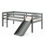 Voir la diapositive 2 : Lit enfant mi-hauteur 90 x 200 cm avec toboggan WEPPES
