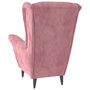 Voir la diapositive 5 : VIDAXL Fauteuil rose velours