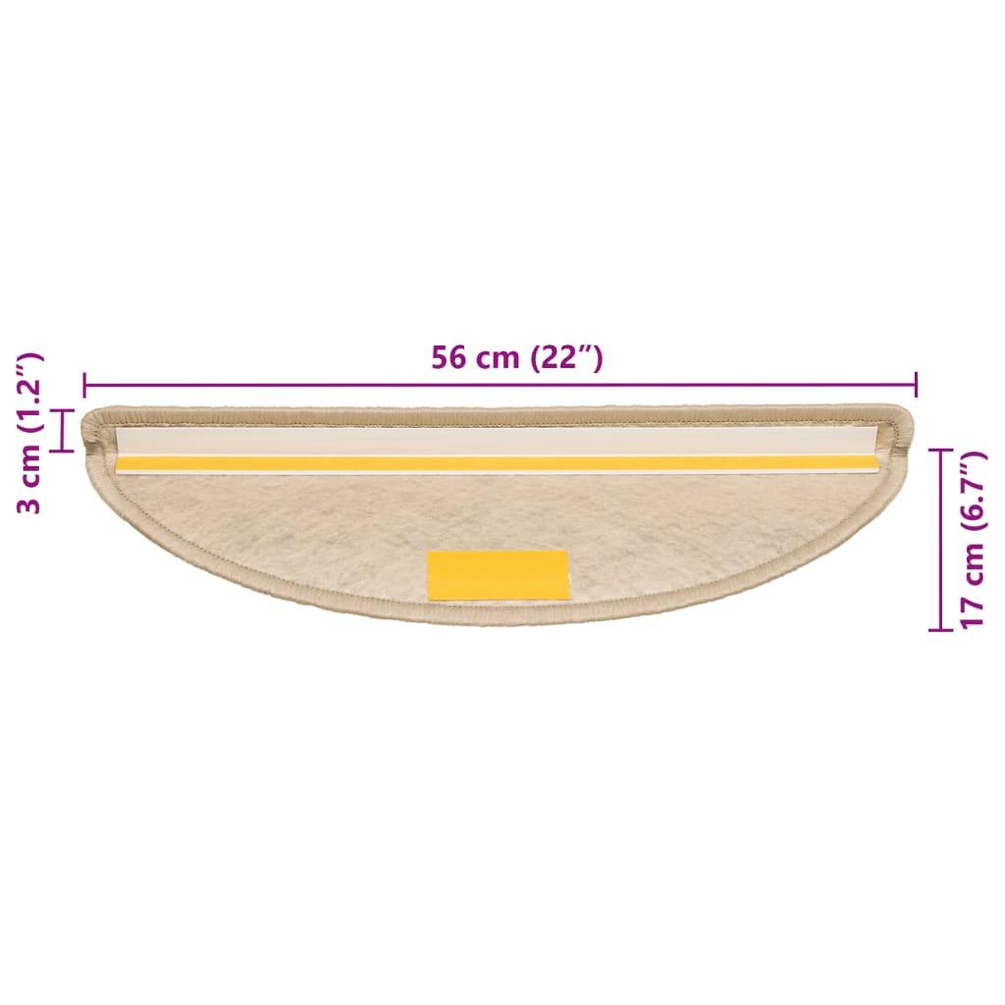 Voir la diapositive 6 : VIDAXL Tapis d'escalier autocollants 15 pcs 56x17x3 cm Sable