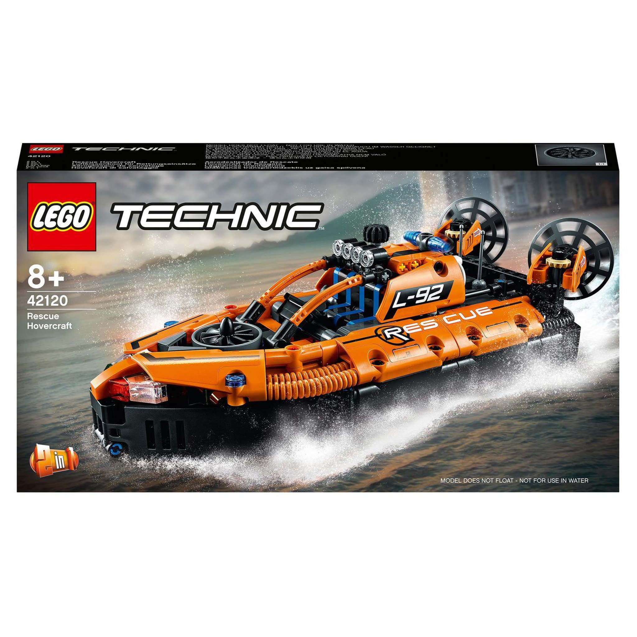 Voir la diapositive 1 : LEGO Technic 42120 Aéroglisseur de Sauvetage, et Avion Bimoteur