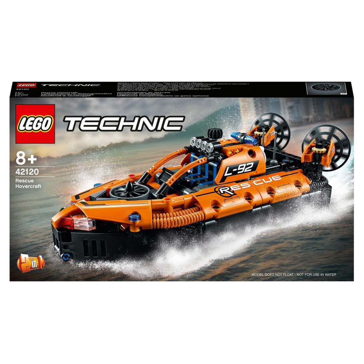 LEGO Technic 42120 Aéroglisseur de Sauvetage, et Avion Bimoteur