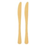 SECRET DE GOURMET Lot de 2 Couteaux en Inox  Gold  22cm Or