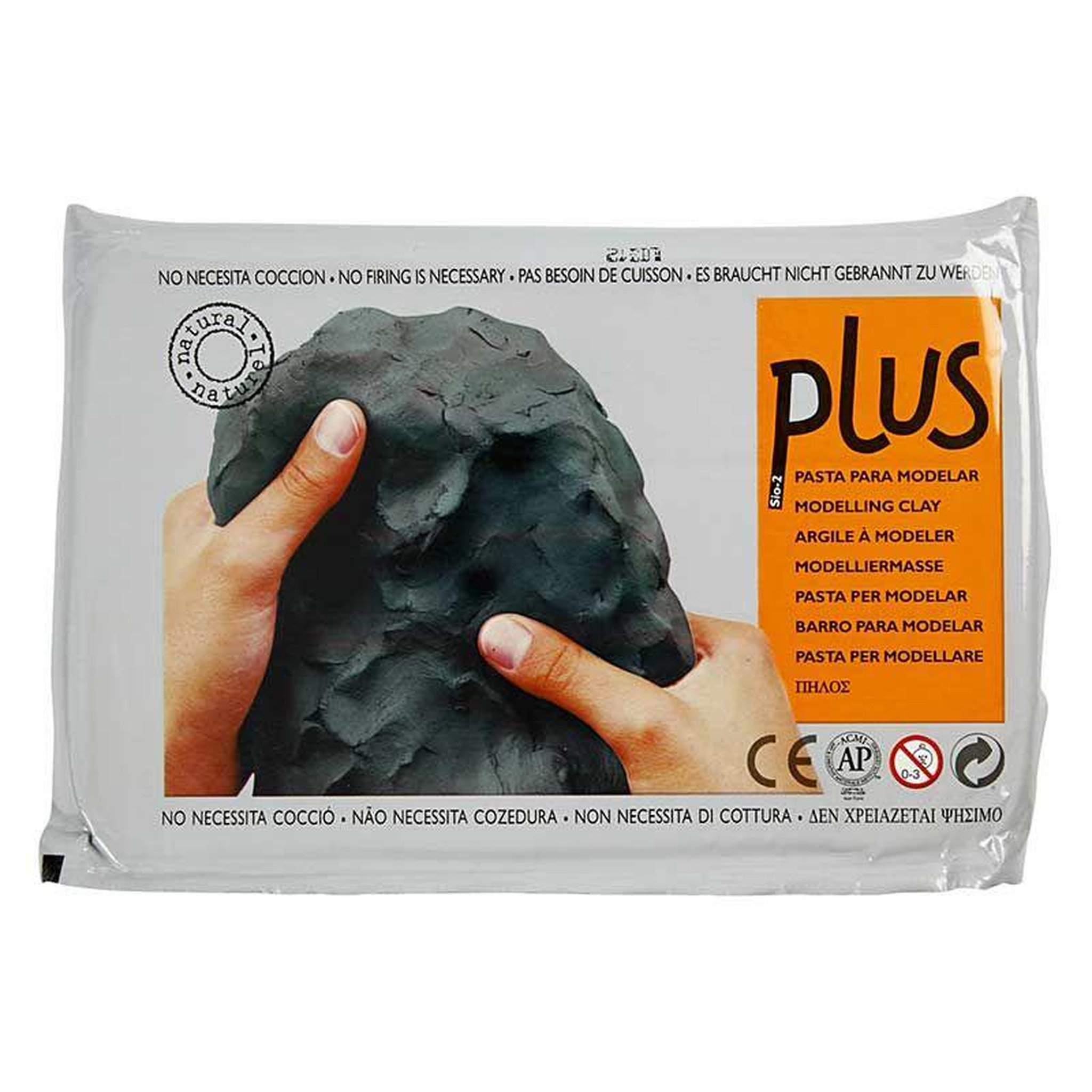 Voir la diapositive 2 : CREATIV COMPANY Argile à modeler 1 kg - noir