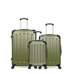 BLUESTAR BLUESTAR - LOT DE 3 - Valises grand format, weekend et cabine MADRID. Coloris disponibles : Gris, Beige, Noir, Rose