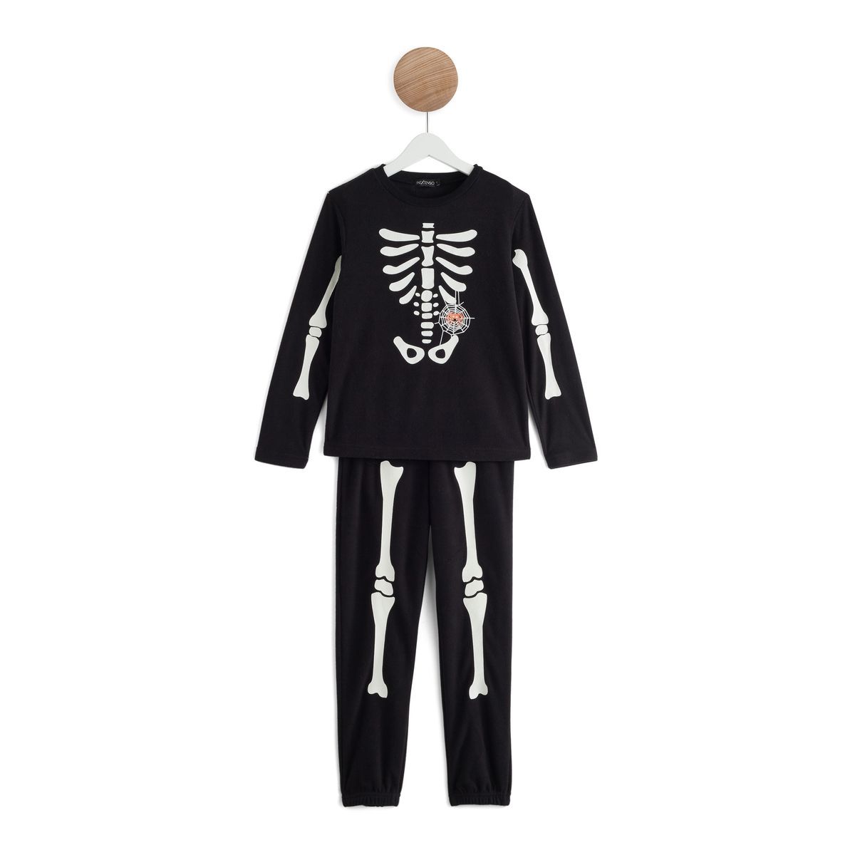 IN EXTENSO Ensemble pyjama phosphorescent squelette halloween garçon