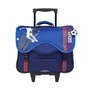 Voir la diapositive 1 : AUCHAN Cartable à roulettes 41 cm CM1/CM2 bleu Football Player