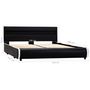 Voir la diapositive 5 : VIDAXL Cadre de lit avec LED Noir Similicuir 140 x 200 cm