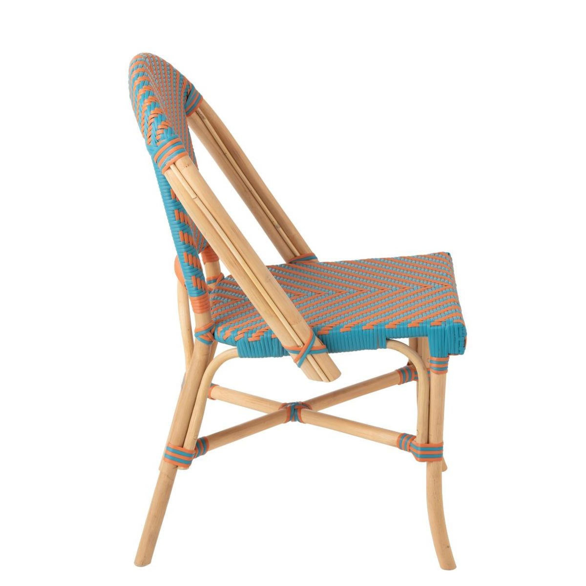 Paris Prix Chaise en Rotin  Geo  86cm Orange & Turquoise