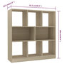 Voir la diapositive 6 : VIDAXL Bibliotheque Chene sonoma 97,5x29,5x100 cm Bois d'ingenierie