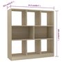 Voir la diapositive 6 : VIDAXL Bibliotheque Chene sonoma 97,5x29,5x100 cm Bois d'ingenierie