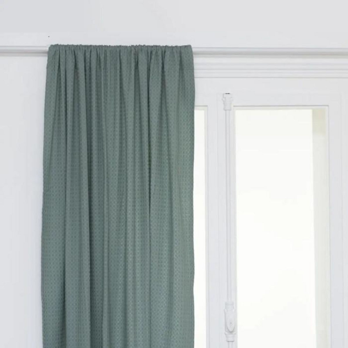 ATMOSPHERA Rideau Nid d'Abeille  Widdy  130x260cm Vert Céladon