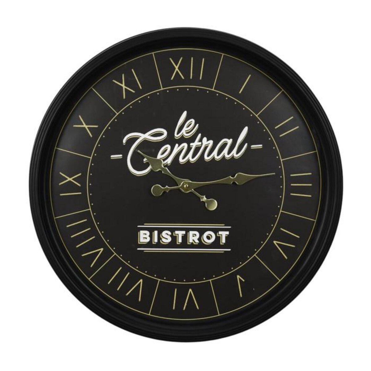 Paris Prix Horloge Murale  Bistrot  50cm Noir