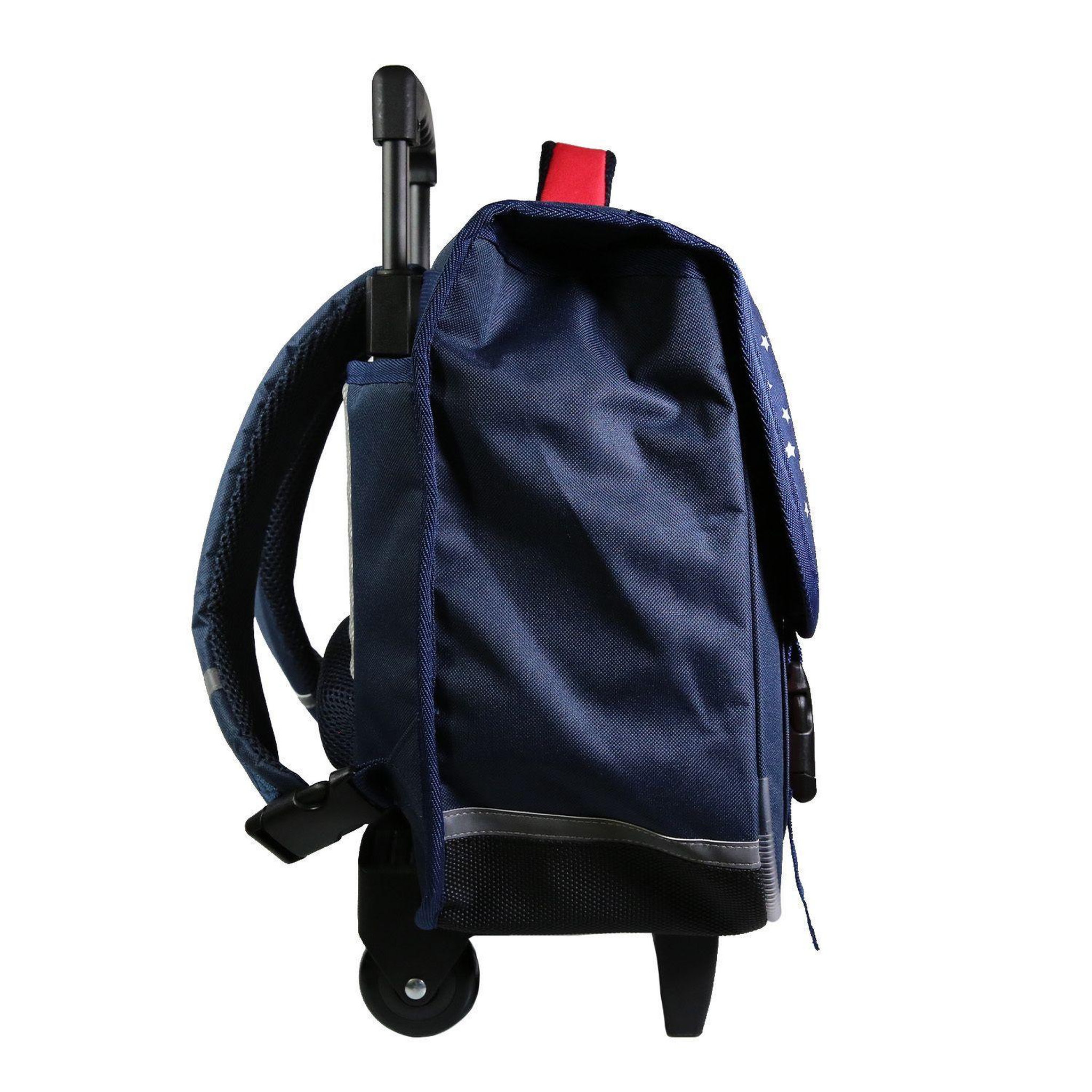 Voir la diapositive 3 : Bagtrotter BAGTROTTER Cartable à roulettes 38 cm Phileas Bleu USA
