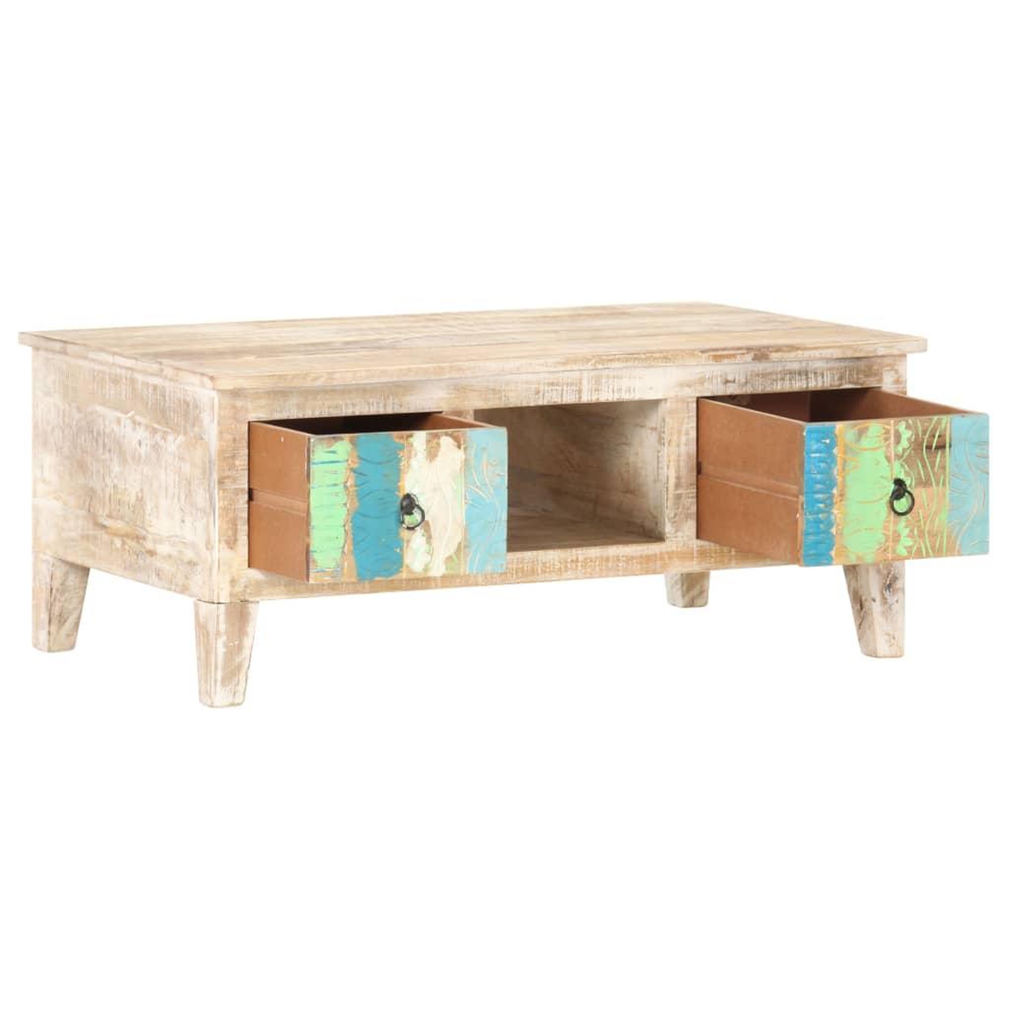Voir la diapositive 2 : VIDAXL Table basse 100x55x40 cm Bois d'acacia brut
