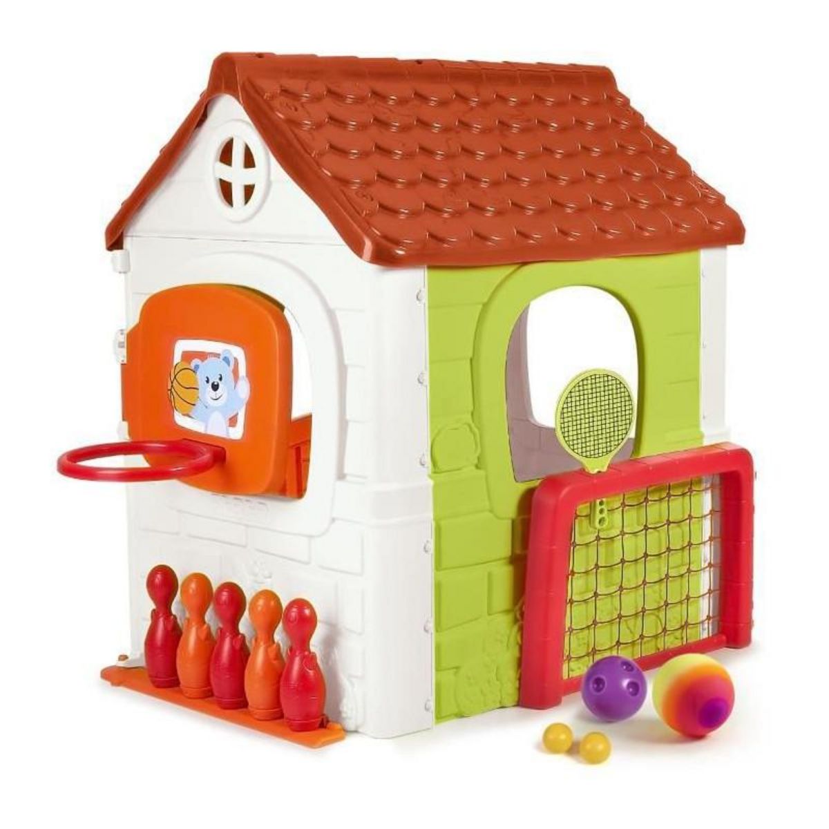 FEBER FEBER - Maison de jeu avec 6 activités sportives inclues et accessoires