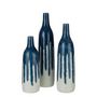 Voir la diapositive 2 : Paris Prix Vase Bouteille en Céramique  Peinture  36cm Blanc & Bleu